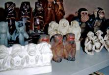 collection of three monkeys figurines