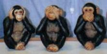 three wise monkeys that hear see and speak no evil